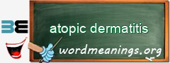WordMeaning blackboard for atopic dermatitis